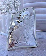 Серебряная икона "Святая Семья"