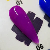 Неонова база для гель-лаку Global fashion об'єм 15 мл колір фіолетовий люмінесцентна база для нігтів