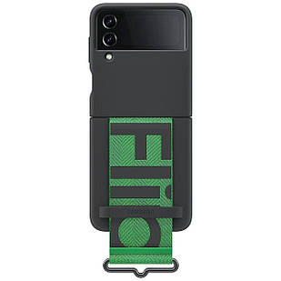 Чохол Samsung Silicone Cover With Strap Black для Galaxy Flip 4