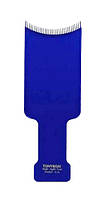 Лопатка для мелирования и окрашивания волос парикмахерская пластиковая планшет с зубцами 26 см синий