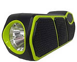 Ліхтар переносний багатофункціональний GDLite 11 із сонячною панеллю FM+Bluetooth+PowerBank 1500 mAh, фото 4