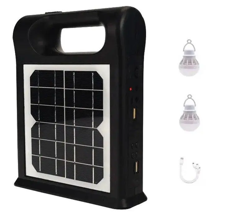 Портативна система освітлення CCLAMP CL-12 Ліхтар з сонячною панеллю + 2 LED лампи (3_03008), фото 1