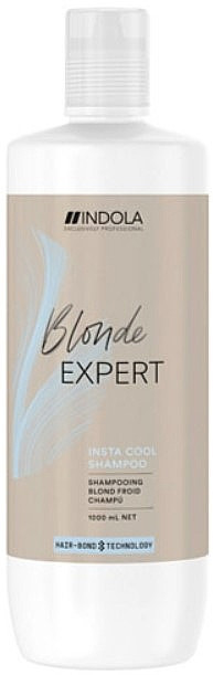 Шампунь для холодних відтінків волосся кольору блонд Indola Blonde Expert Insta Cool Shampoo, 1000 мл