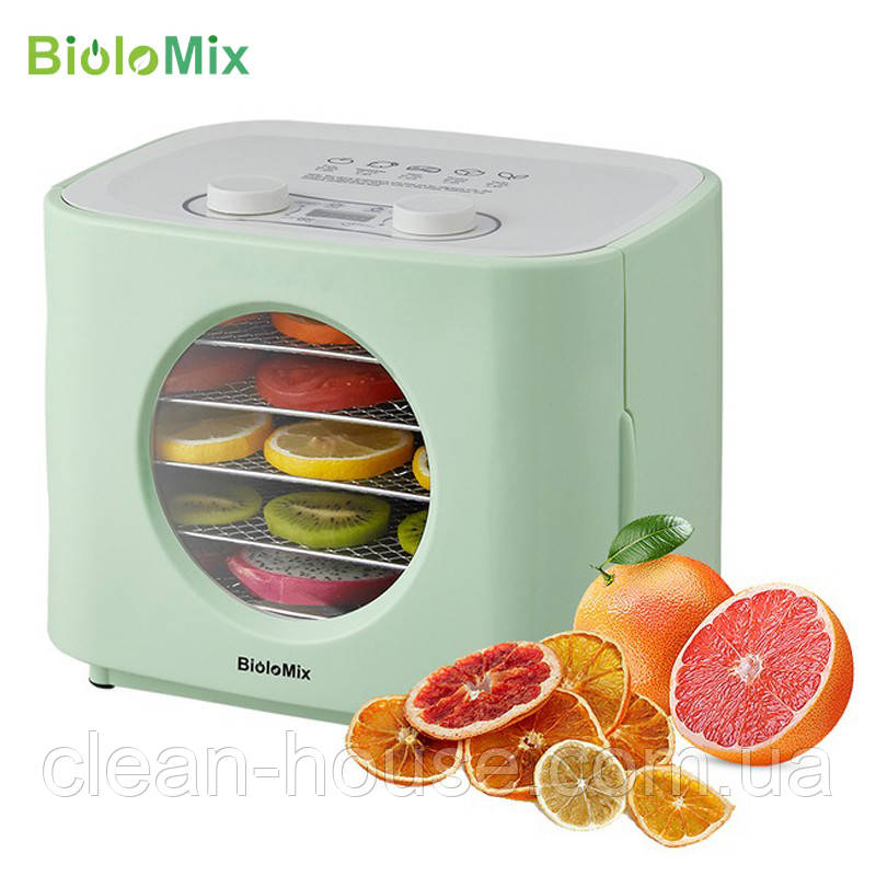 Дегідратор, сушарка BiOloMix BFD0108 Для сушіння фруктів, овочів, грибів і м'яса