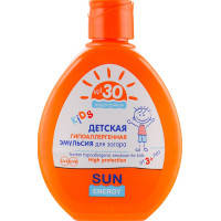 Средство для загара Sun Energy Kids Детская гипоаллергенная эмульсия SPF 30 150 мл (4823015922619)