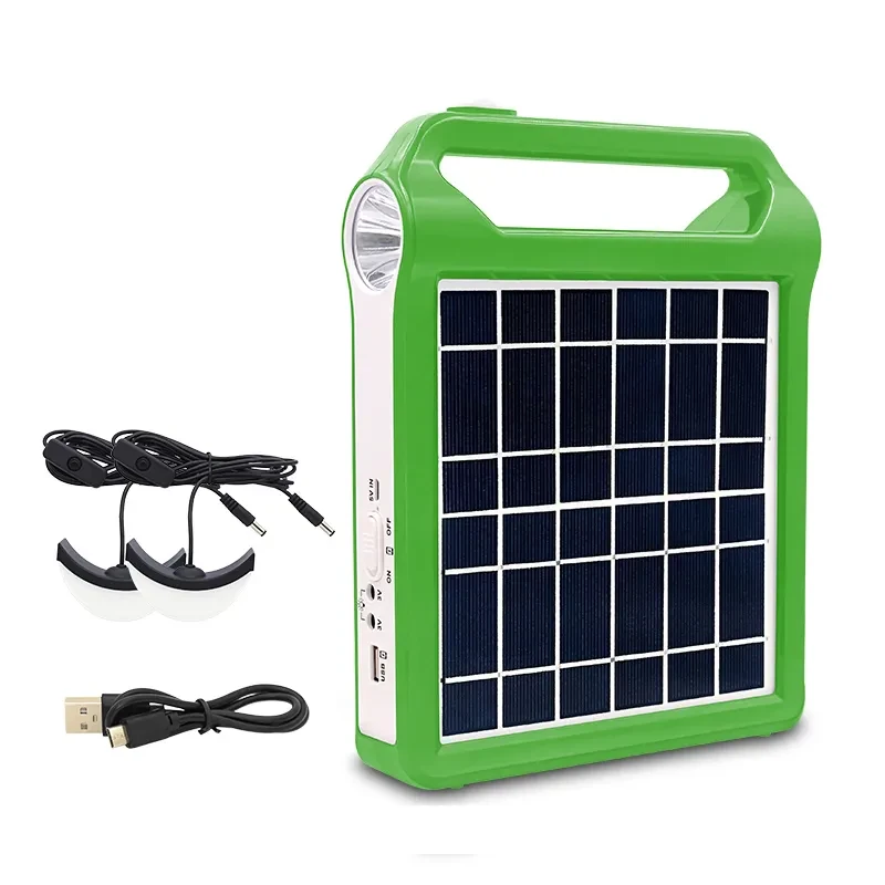 Портативна система освітлення Easy Power EP-038A Ліхтар із сонячною панеллю + 2 LED лампи (3_03012), фото 1