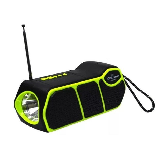 Ліхтар переносний багатофункціональний CCLAMP CL-823 із сонячною панеллю FM+Bluetooth+PowerBank 1500 mAh, фото 1