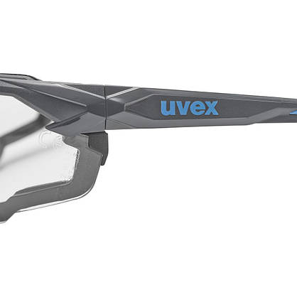 Захисні окуляри uvex suXXeed guard незапотіваючі всередині, надзвичайно стійкі до подряпин та хімічно стійкі зовні, фото 3
