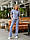 Брючний костюм-двійка з подовженою спинкою, арт.486, колір фреза, фіалковий колір, фото 6