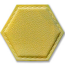 Декоративний самоклеючий шестикутник під шкіру темно-жовтий 200x230мм (1101) SW-00000741