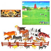Игровые фигурки Домашние животные набор 21шт игровое поле поле забор