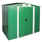 Сарай Duramax ECO металевий 202x122x181см зелений з білим (5178)