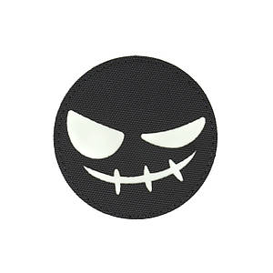 Нашивка на липучці Dozen Velcro Evil Smile Patch "Black/White" (7,5 * 7,5 см)