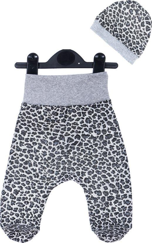 Комплект "Леопардовий принт" повзунки та шапочка дитячий, сірий - Трикомир