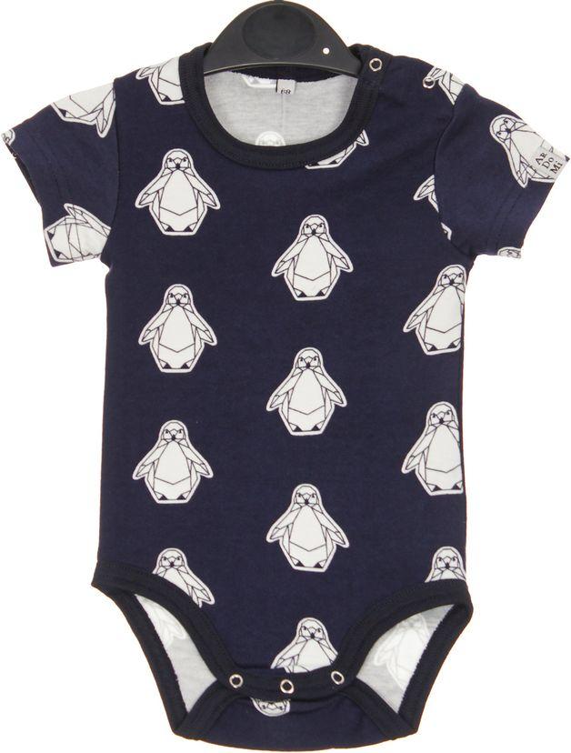 Боді-футболка "Пінгвін" для дітей, темно-синє — Ardomi