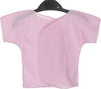 Распашонка с коротким рукавом для девочки, розовая - Трикомир