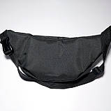 Поясна сумка бананка спортивна чорна на два відділи, фото 2