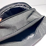 Поясна сумка бананка спортивна чорна на два відділи, фото 5