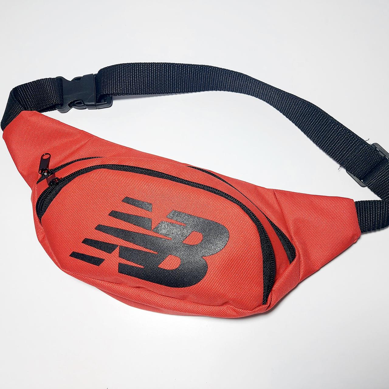 Поясна сумка бананка спортивна червона з принтом, фото 1