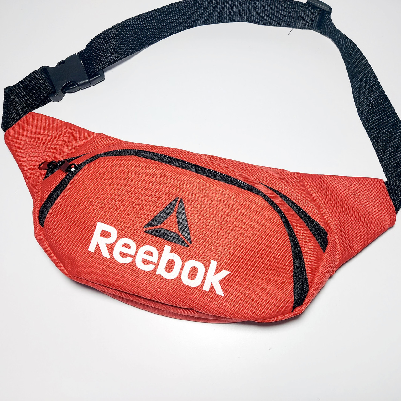 Поясна сумка бананка спортивна червона з принтом, фото 1