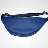 Поясна сумка бананка спортивна синя два кармана, фото 2