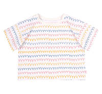 Комплект "Каляки-маляки" футболка и шорты для девочки, белый с синим - Bembi