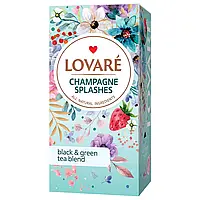 Чай Lovare Champagne Splashes бленд черного и зеленого чая 24 пак * 2 г