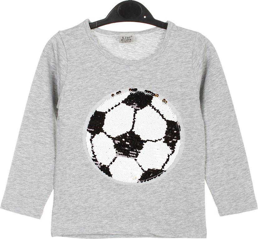 Лонгслів "М'яч" для хлопчика, світло-сірий — Shantou Lizi Kids