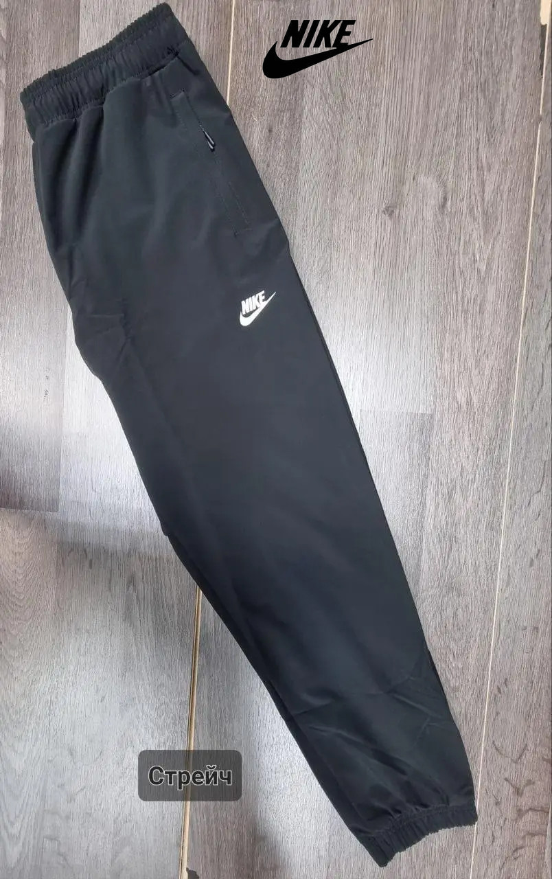 Чоловічі літні спортивні штани (штани) Nike, штани Найк літо чорні. Чоловічий одяг, фото 1