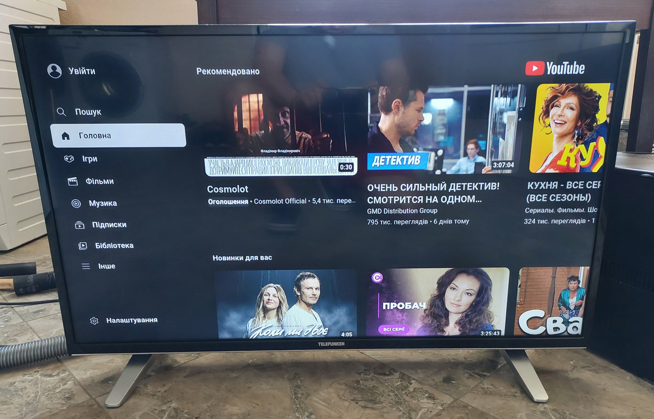 Смарт телевізор 40 дюймів Telefunken D39F472M4CW DVB T2, фото 1