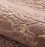 Коврик травка з золотим тисненням 100*200см. Бежевий., фото 2