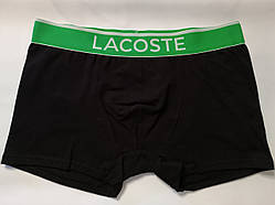 Однотонні чорні чоловічі труси Lacoste
