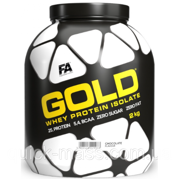 Протеїн ізолят без цукру і без лактози Fitness Authority (FA) Gold Whey Protein Isolate 2kg, фото 1