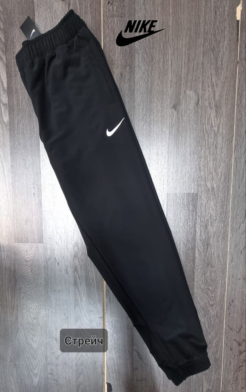 Чоловічі літні спортивні штани (штани) Nike, штани Найк літо чорні. Чоловічий одяг, фото 1