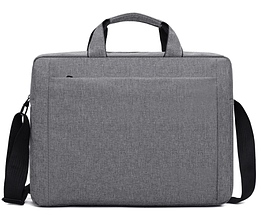 Сумка для ноутбука сіра 15,6" на ремені з кишенею для аксесуарів та внутрішньою перегородкою