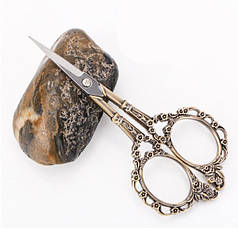 Ножиці для рукоділля в вінтажному стилі, стара латунь