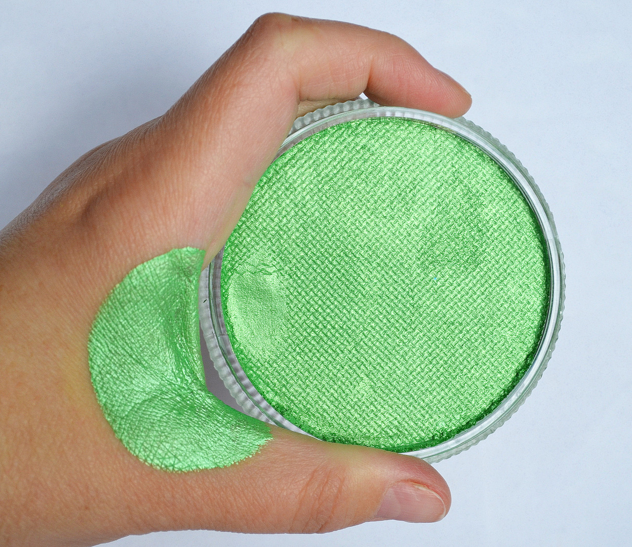 Аквагрим для обличчя і тіла, Зелений світлий перламутровий, 30 г, фото 1