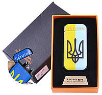 Зажигалка электроимпульсная USB принт Ukraine в подарочной упаковке Lighter HL-115