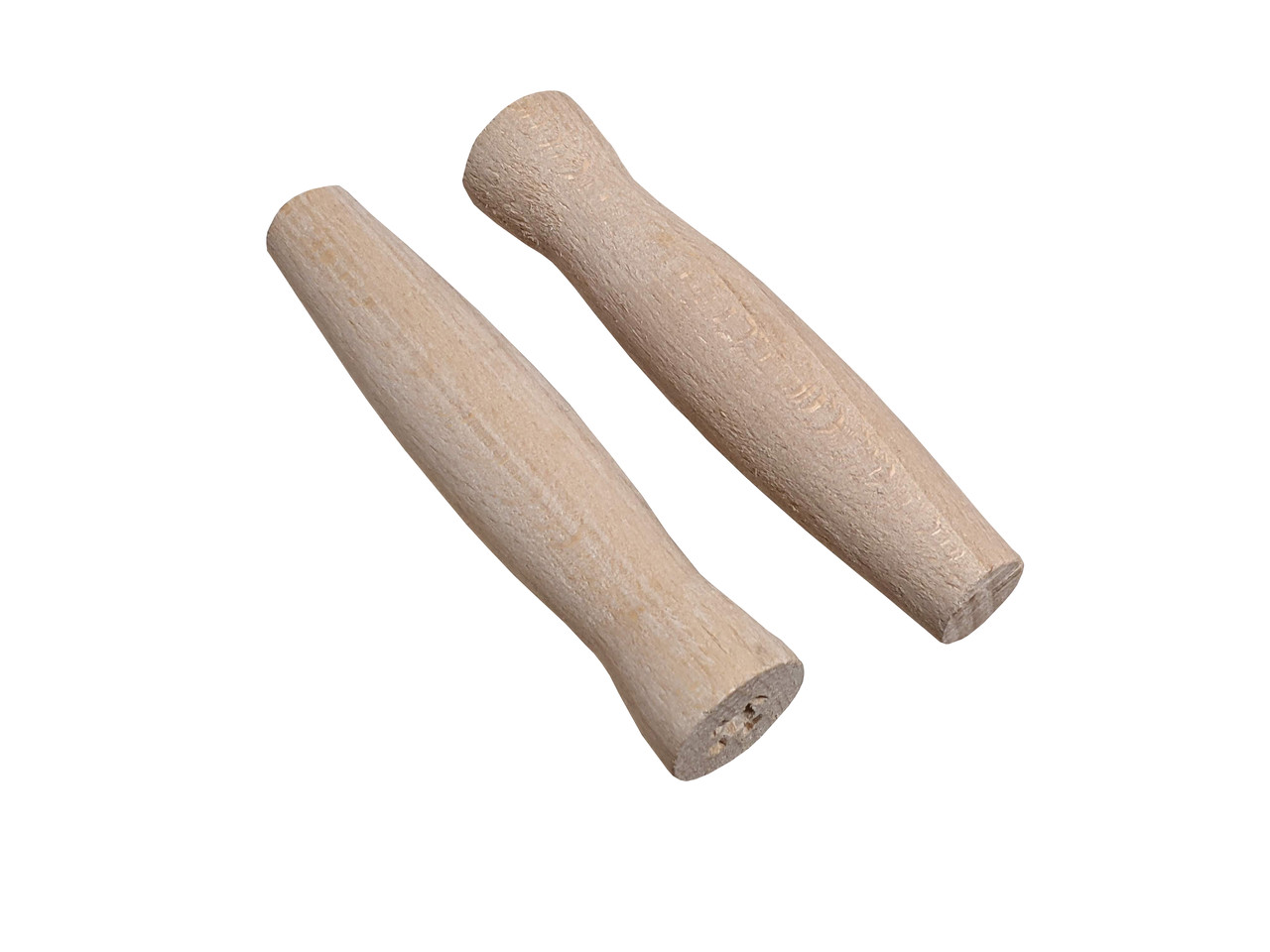 Ручка дерев'яна для напилку букова 10.4 см без металевого кільця, ручка для напилку маленька