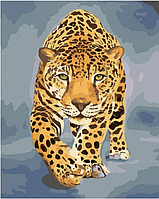 Картина по номерам Грация леопарда, картины в цифрах дикие животные, Раскраска по номерам Rainbow Art GX45072