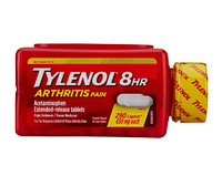 Обезболивающий и жаропонижающий препарат Tylenol Arthritis pain 8-HR 650mg, 290 капсул