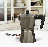 Гейзерна кавоварка на 9 чашок 450 мл із неіржавкої сталі Maestro MR-1666-9-BROWN Кавоварка на плиту