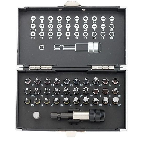 Набір біт, магнітний адаптер, сталь S2 пластиковий кейс, 32 предм.// GROSS, фото 1
