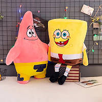 Большая Мягкая игрушка Спанч Боб, плюшевая детская игрушка-подушка Sponge Bob,80-85 см, Желтый