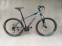 Гірський велосипед Azimut 40D 27,5" FR/D рама 17 чорно-синій