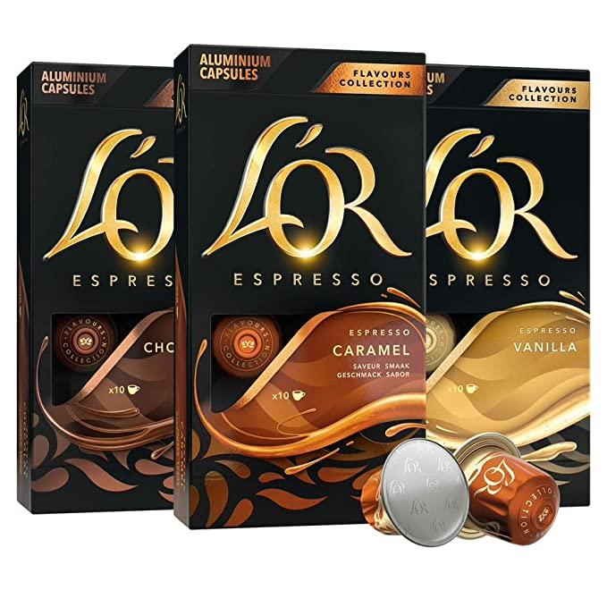 Сет Nespresso L'or Flavours Pack  (3 види упаковок по 10 капсул)