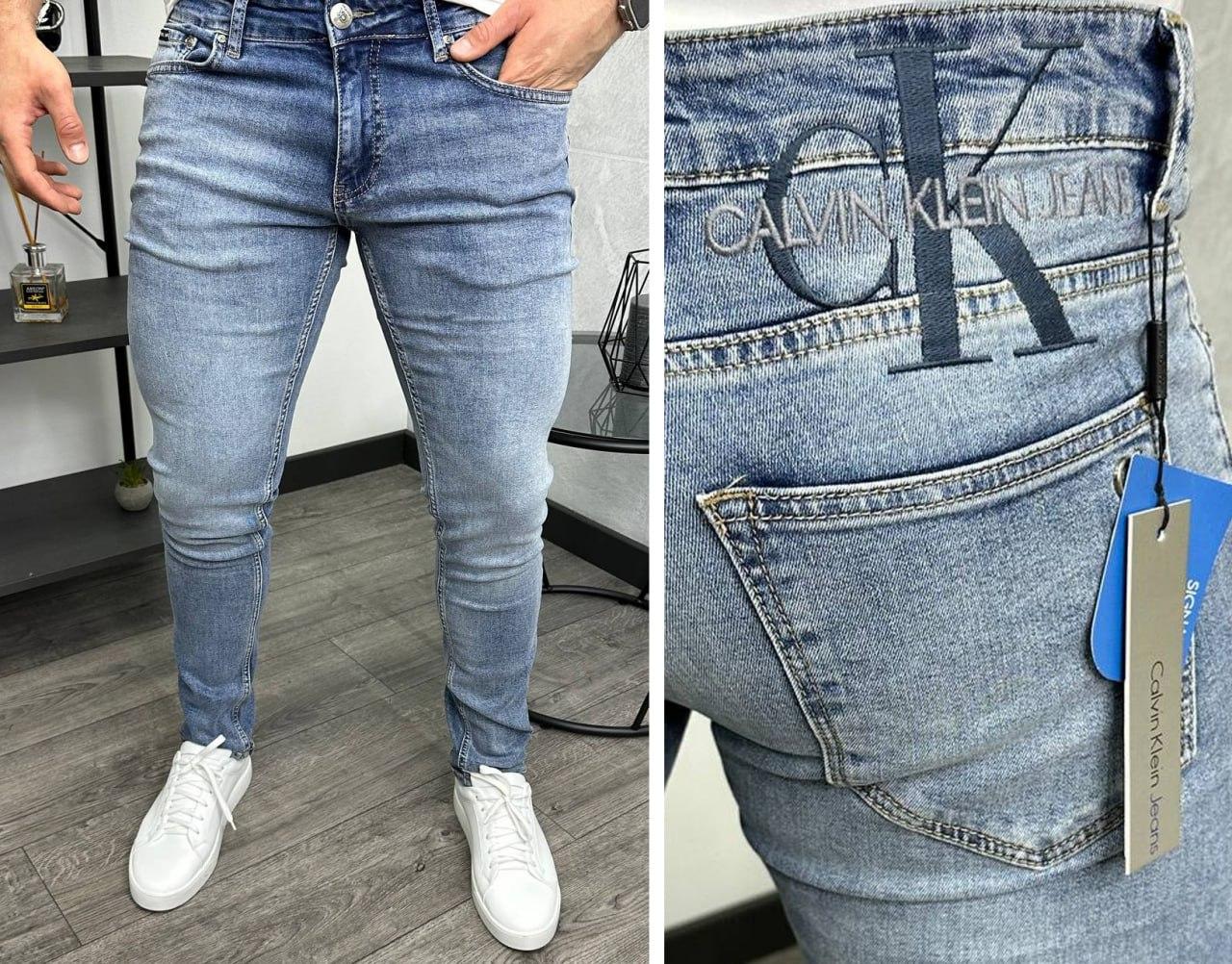 Чоловічі джинси Calvin Klein H3474 блакитні, фото 1