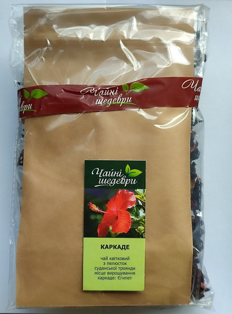 Чай каркаде Чайні шедеври з суданської троянди 250 грамів, фото 1