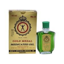 Бальзам проти застуди, головного болю Gold medal Medidated oil лікувальна олія Сінгапур Оригінал 10 мл