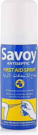 Антисептичний спрей першої допомоги Savoy - спрей  проти опіків та ран 50 мл